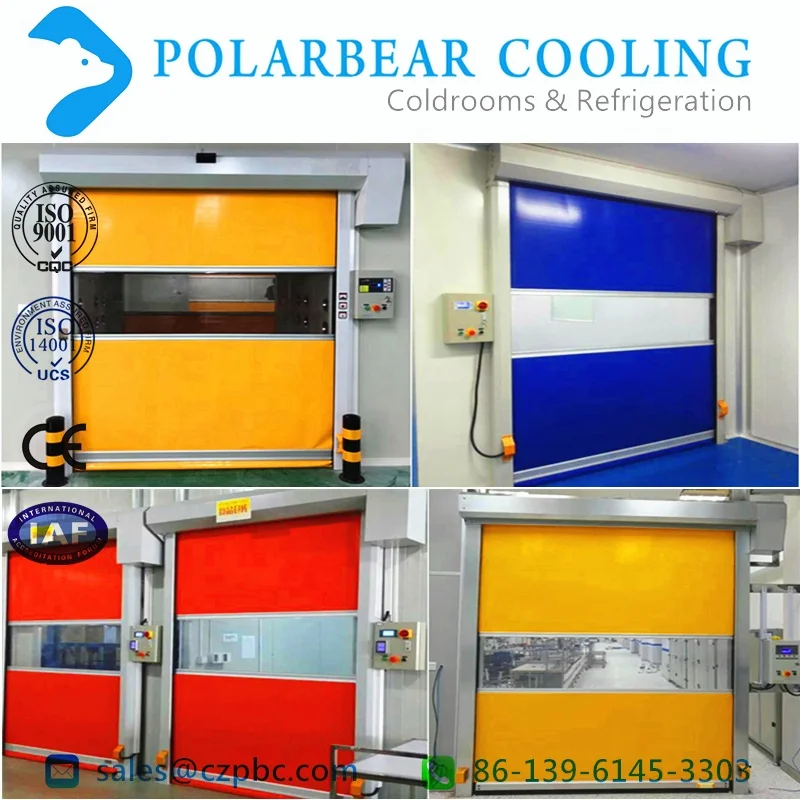 High Speed Industrial Automatic Roller Shutter Door With PVC