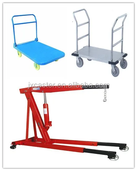 Industry Medium Duty 360 Degree Urethane 3 inch Plate Top PU Caster Wheel