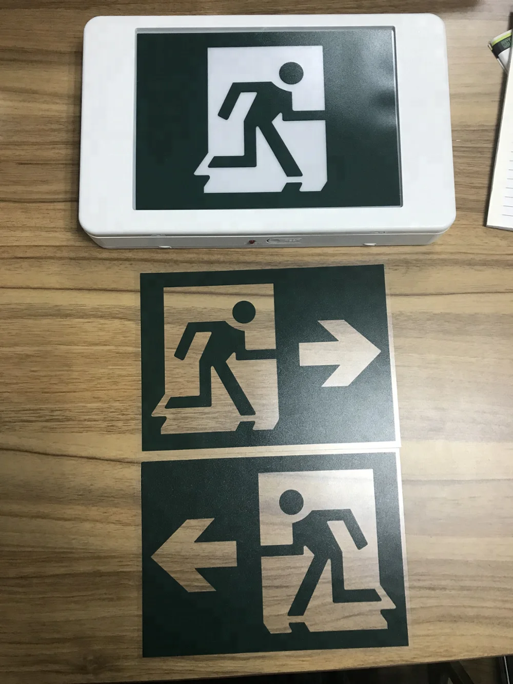 Canada market fire exit sign light emergency running man exit sign