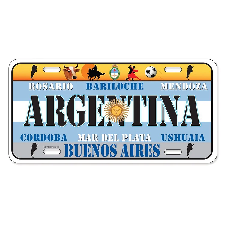 2023 New Product Custom Hide Sublimation Aluminium International Sheet Car Name License Number Plate