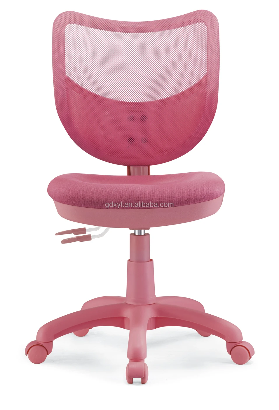Pink color mesh office chair with movable seat for children and staff