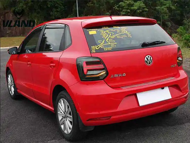 Автомобильная фара Vland для POLO 2011-2018, светодиодная задняя фара для Vento, полностью светодиодная задняя фара с матричным индикатором