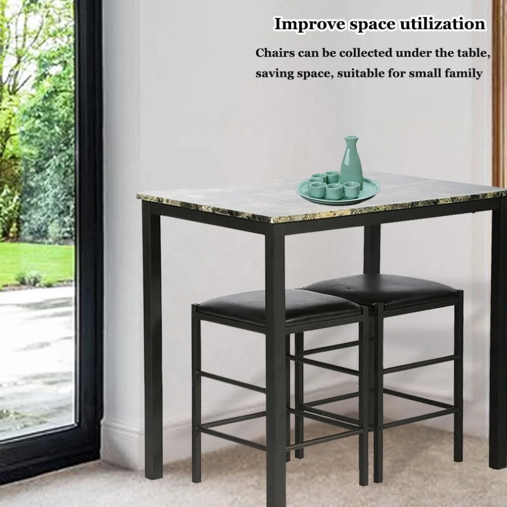 
Simple Dining Kitchen Table and Chairs Marble Dining Set Furniture 