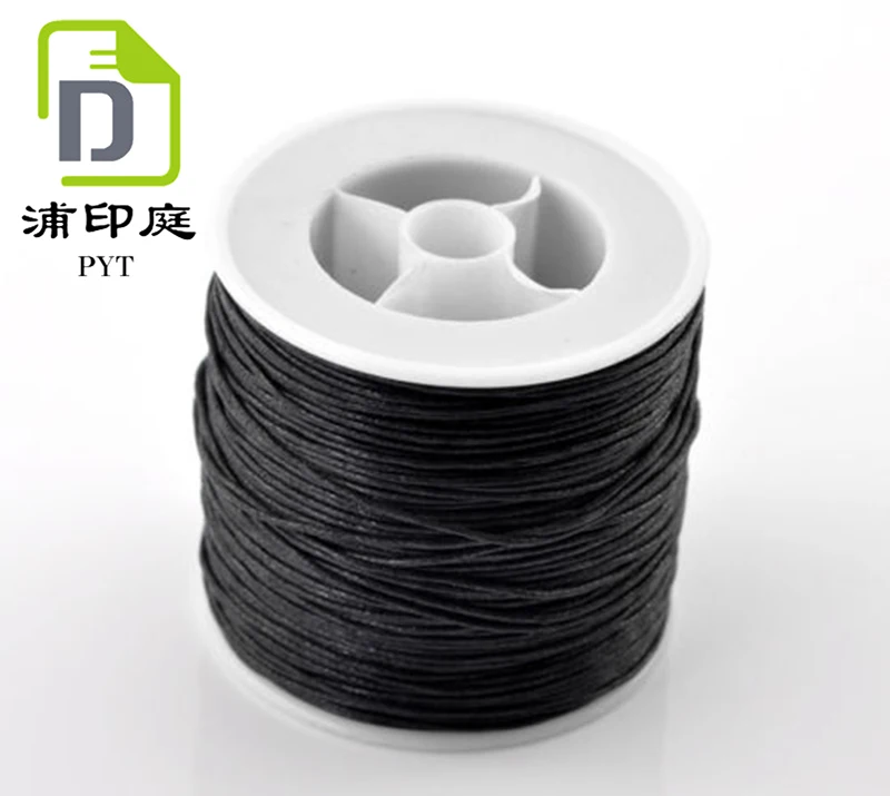 Black Premium Cotton Waxed Cord Thread String 3mm Diameter