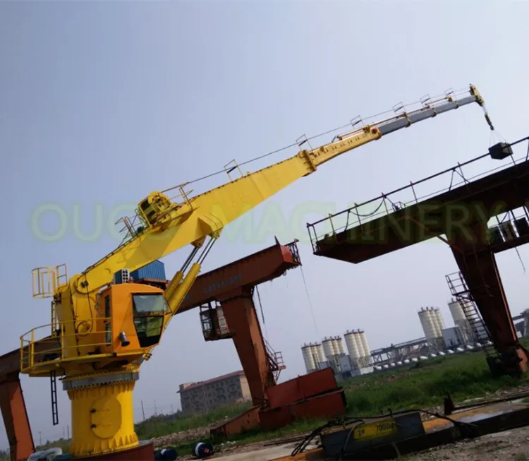 Marine Crane 40m Outreach ABS Ship Deck Crane Telescopic Boom Hydraulic Crane