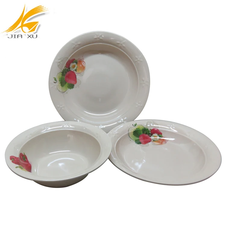 Chinese supplier dishes and plates 12pcs melamine dinner set