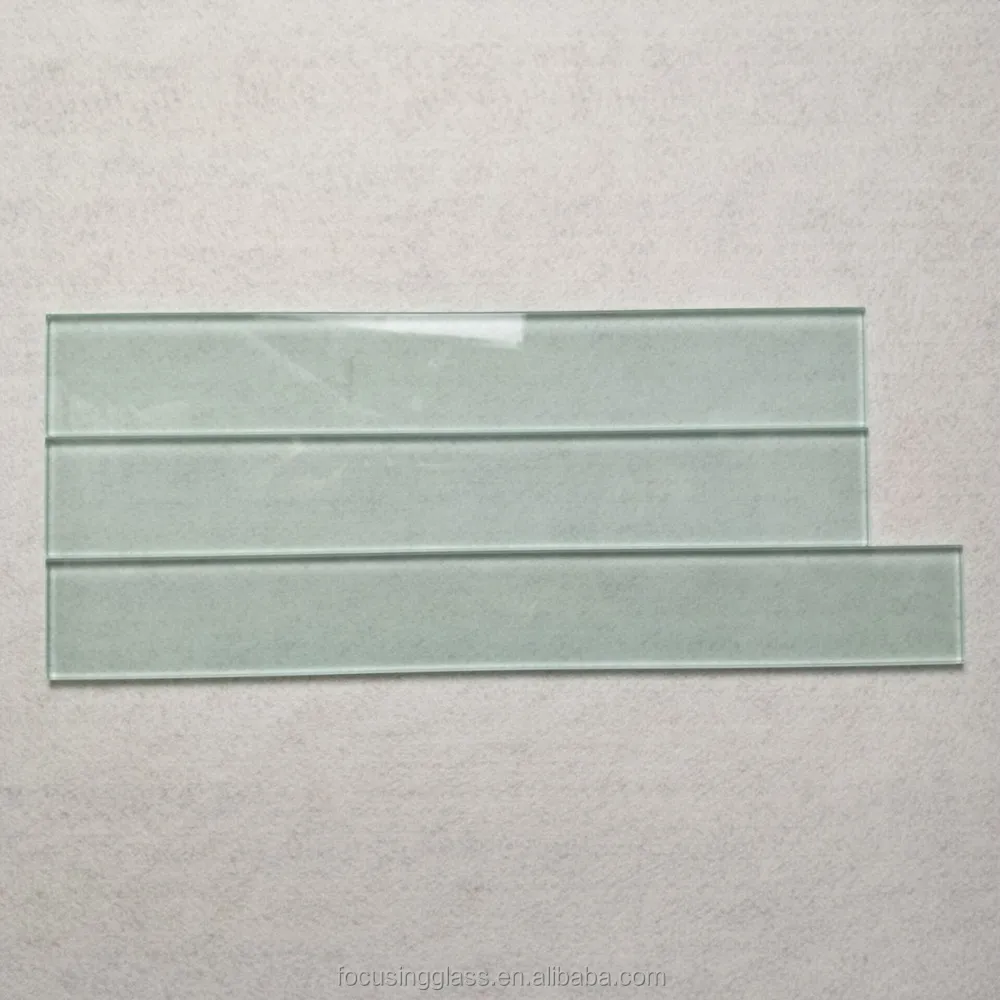 Small Size Acid Etched Normal Clear Tempered Glass Panel