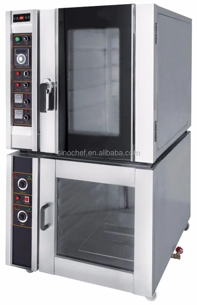 Bakery 6 trays electric hot air convection oven with trolley