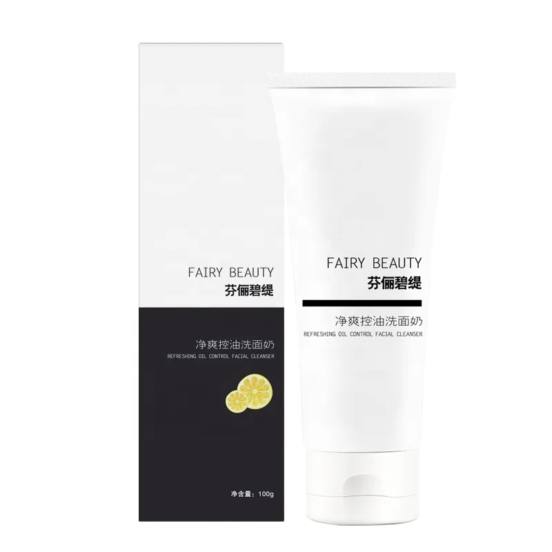 Wholesale quality Chinese products lemon oil control deep cleansing anti blackhead face wash for men