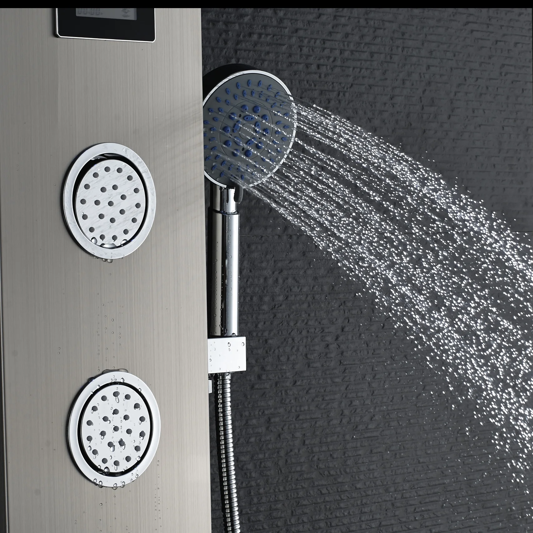 ROVATE led light shower panel falls bathroom led shower panel tower shower waterfall column set