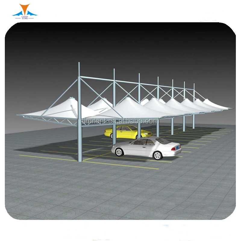New Car Parking shed Tent Modern Tensile Membrane Structure and steel structure Cantilever Carport shelter