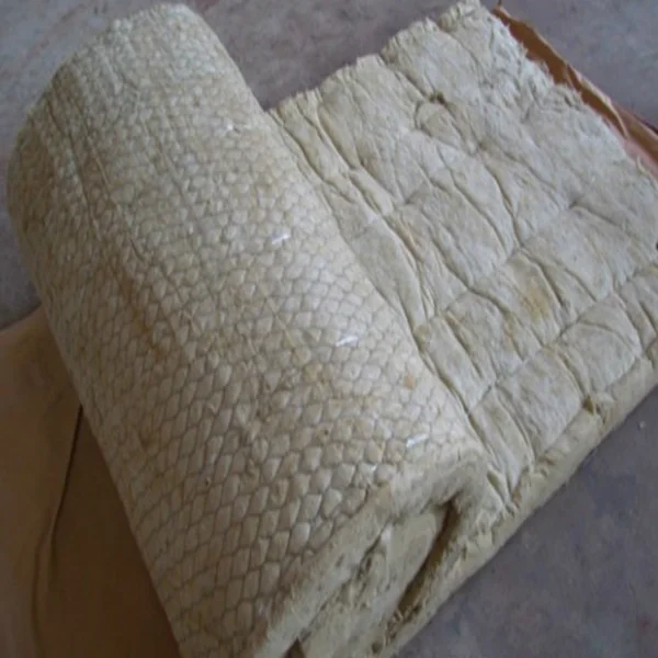 Mineral Fiber Rock Wool Blanket With Wire Mesh 100mm-150mm Thickness for Hot Water Pipe Insulation