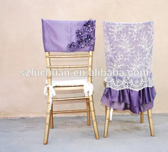 New Fancy Purple Wedding Chair Cap Covers Dubai