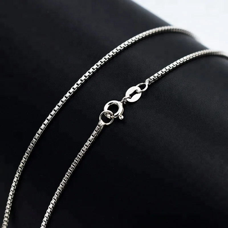 Factory Price Choker Chain Box Chain Necklace 925 Silver 100% 925 Silver Italy Jewelry Real Solid for Women Custom CLASSIC