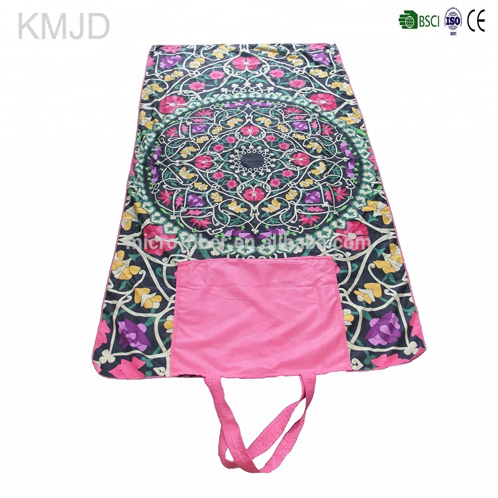 Hot selling custom absorbent Microfiber multi-purpose beach towel bag