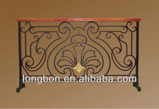 Top-selling hand forged wrought iron balcony railing
