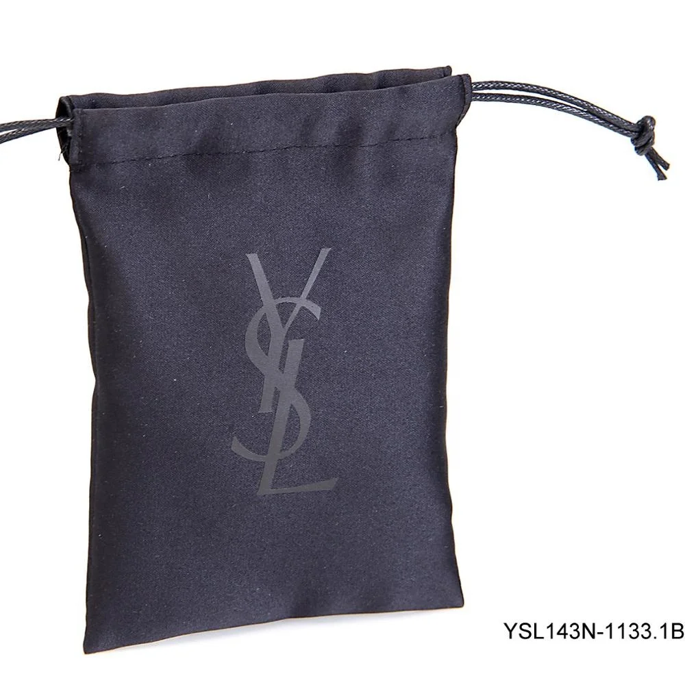 Custom gift satin packet jewelry draw cords matt satin silk pouch