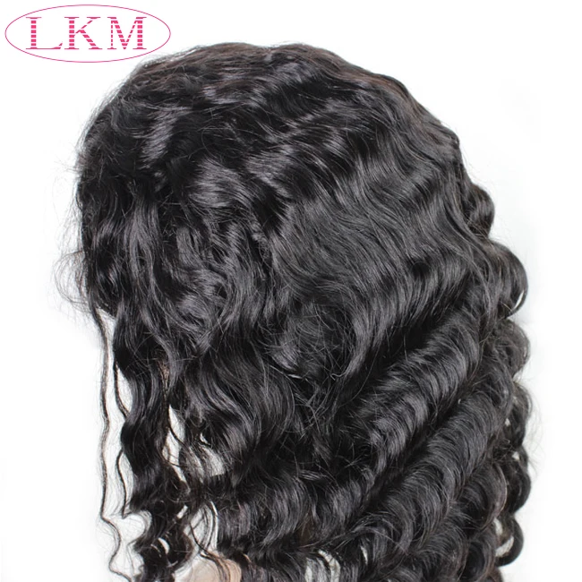 Отличное качество 100% чистые индийские натуральные волосы Remy парик на шнуровке с детскими волосами натуральный волнистый