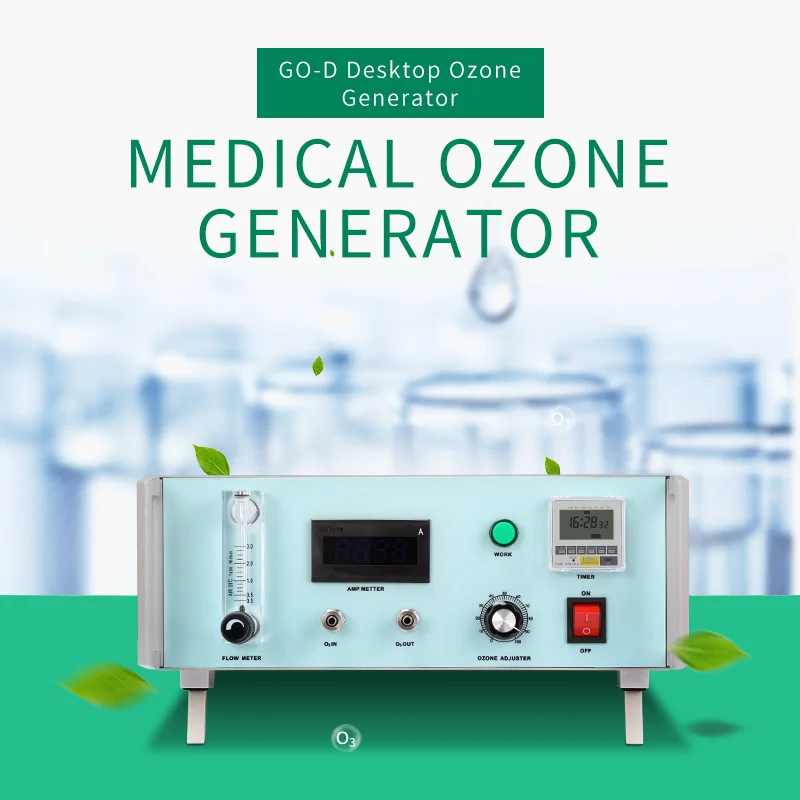 High stability 2-5l/min oxygen feed 5gh ozone therapy machine medical lab ozone generator