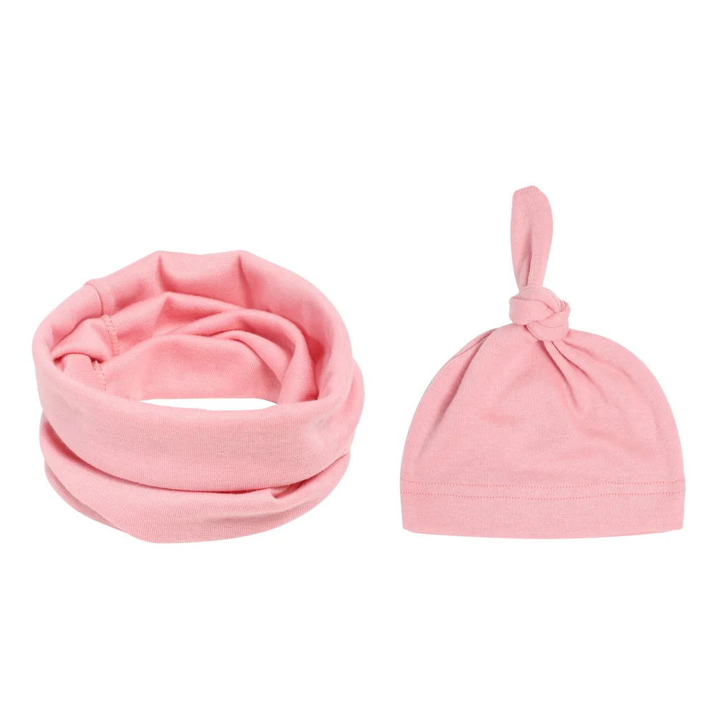 Унисекс детский 100% органический хлопок теплая шапка с узлом, детский шарф Шея