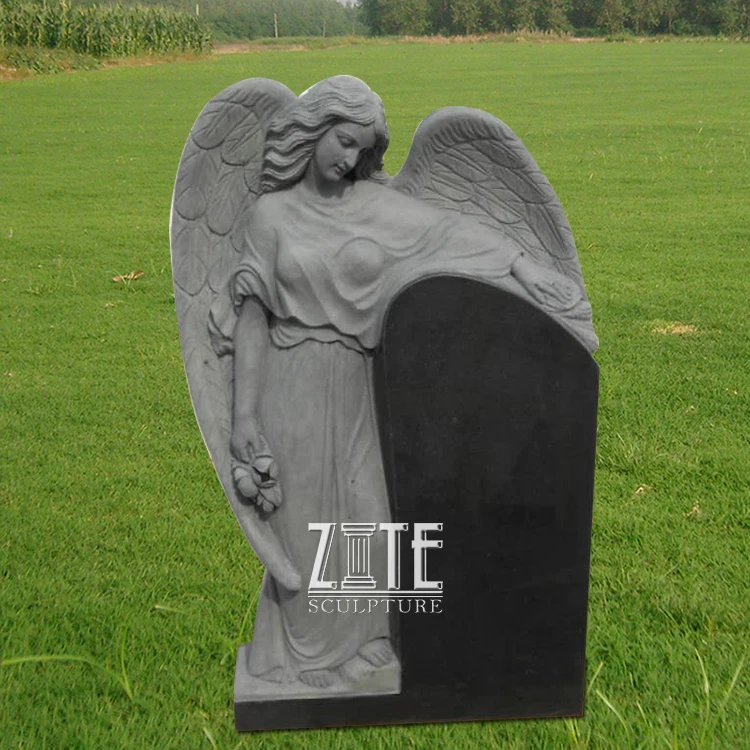 Классический дизайн ручная резьба мраморный Ангел гравировка надгробие