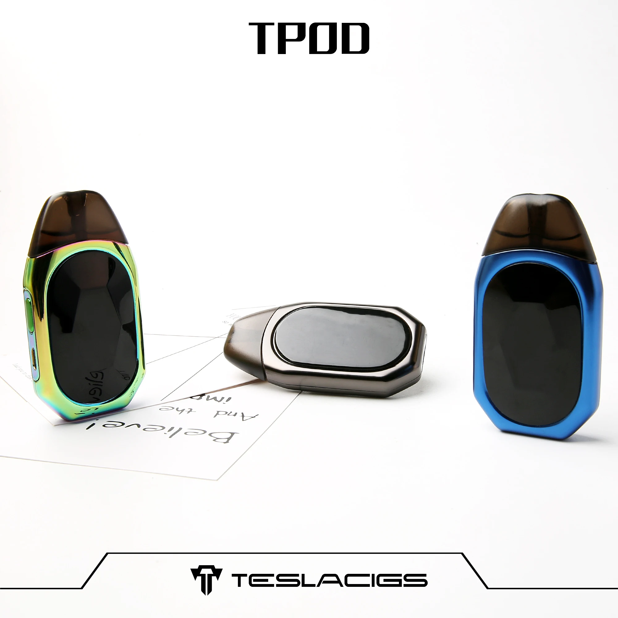 Заводская поставка, электронная сигарета Teslacigs 1.5ohm Pod System, керамическая катушка TPOD Kit Vape Kit
