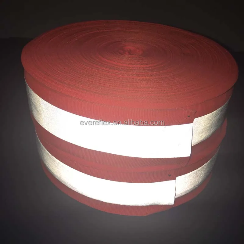 Fluorescent Orange Nylon Reflective Webbing Tape for Bags,Garment