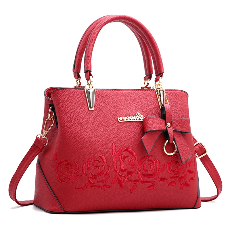 leather bag manufacturers embroidery handbag for women