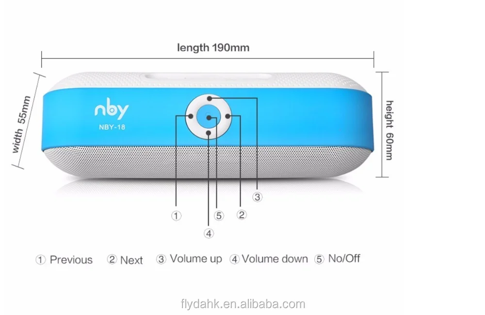 New NBY-18 Mini Wireless Speaker Portable Speaker Wireless Sound System 3D Stereo Music Surround Support BT,TF AUX USB