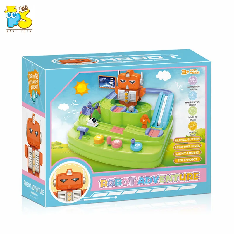 Robot Adventure Games  Battery Educational Maze Toys for Kids Car Track Toys