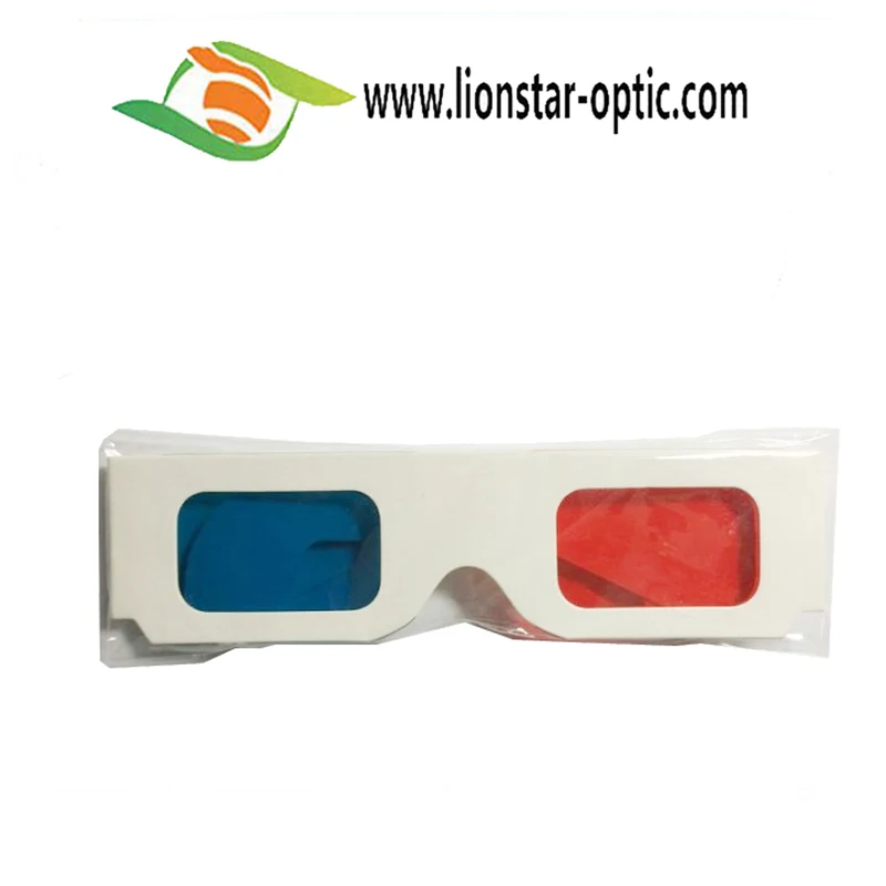 2021 индивидуальные брендовые бумажные 3d-очки Anaglphy 3D очки для фотосъемки красные и синие