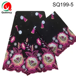 Queency Wholesale Indian Cotton Voile Fabric With Cutwork Embroidery Swiss Voile Lace