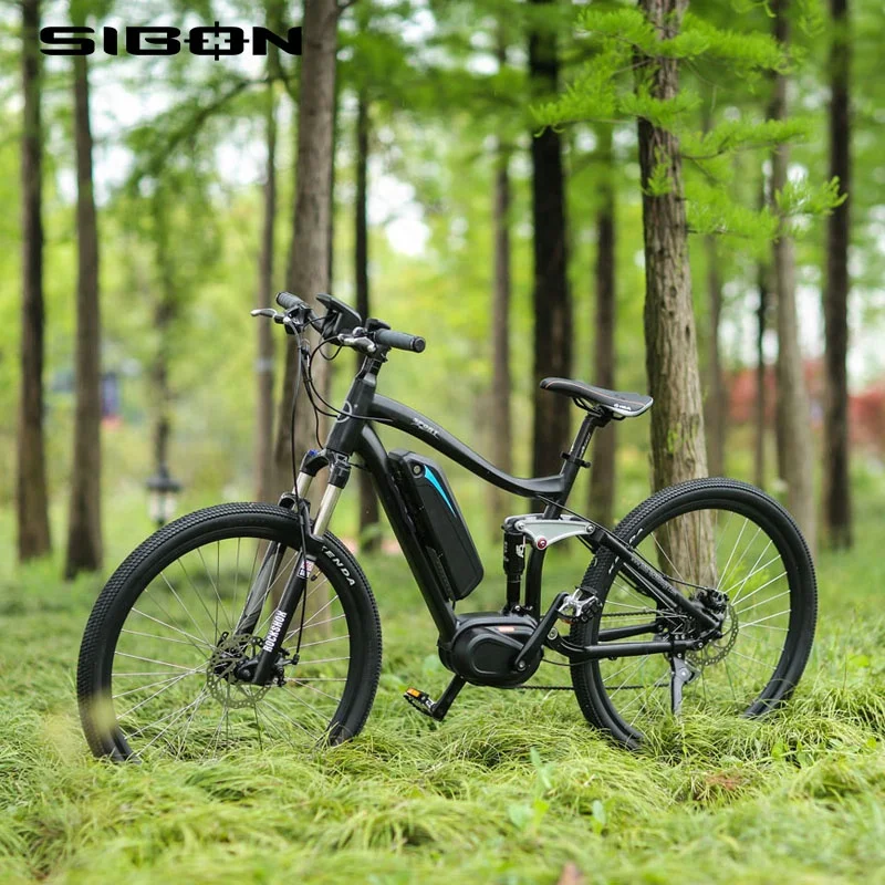 
SIBON B0510172 250w aluminium alloy frame built-in brushless motor suspension fork disc brake 8 speed electric bicycle e bike 