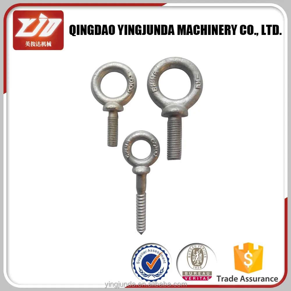hanging eye bolt tow hook screw and eye bolts