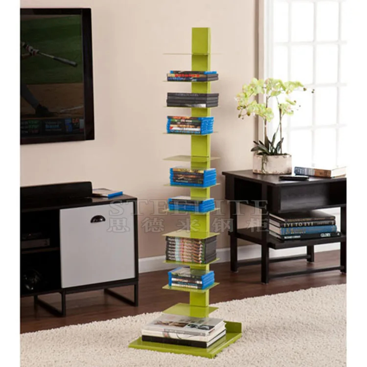 Space Saving Design West Elm Cadman Spine Bookcase Spine Vertical Bookshelf