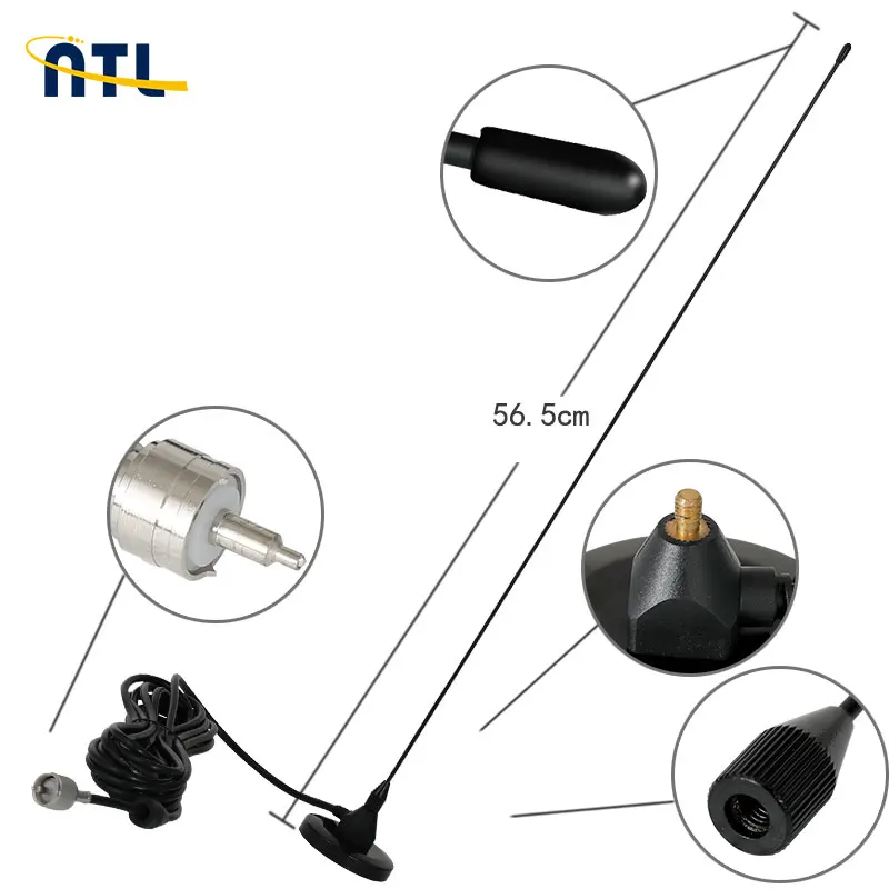 
ATL-AL308 144/430MHz High Power Radio Military Waterproof VHF/ UHF Mobile Antenna 