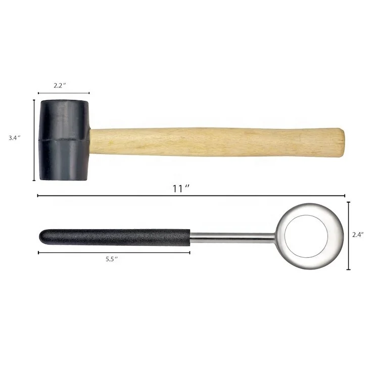 Heavy Duty Stainless Steel Coconut Opener With Hammer Set 2pcs SW-KG710
