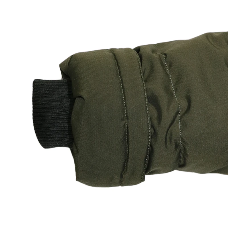 Fashion customized size woven winter boys down jacket custom kids down coat  kids fur collar down jacket