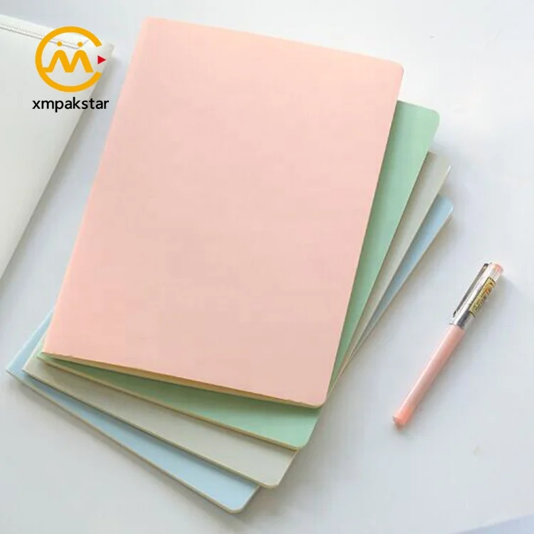 Wholesale custom recycled paper bulk sewn binding school exercise composition notebook A4