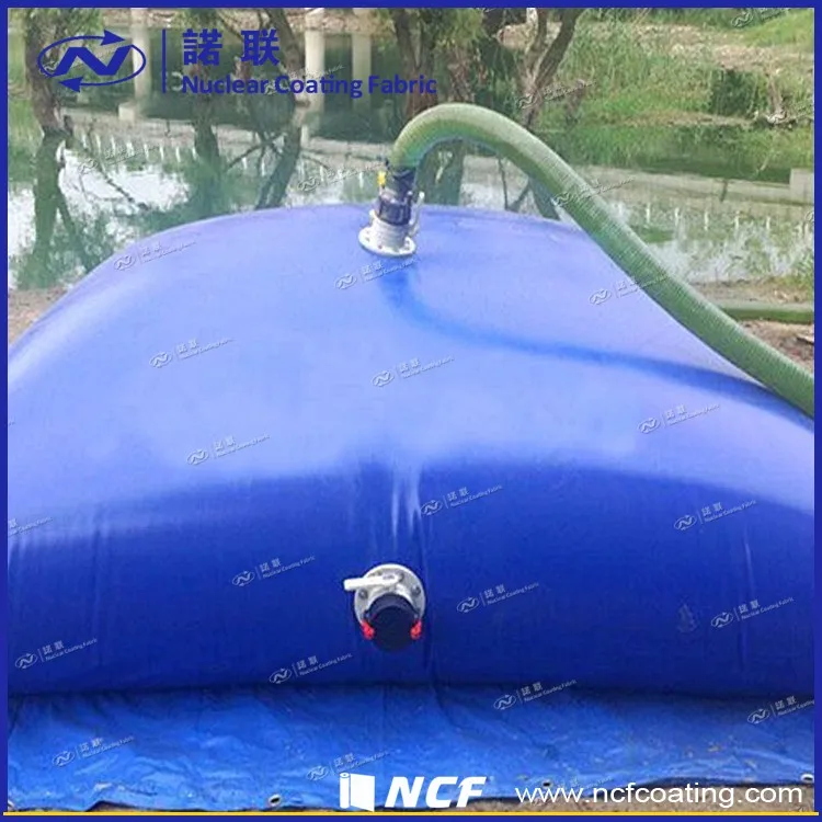 6000L reservoir PVC Tarpaulin inflatable foldable Flexible Water Storage Bladders Pillow Tank