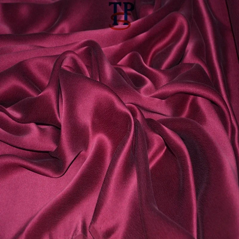 19MM solid plain dyed sand wash 100% charmeuse pure silk satin fabric