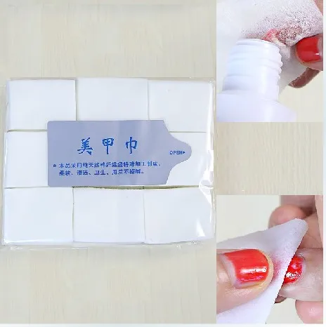 900pcs Nail Art Tips Manicure Polish Remover Clean Wipes Cotton Lint Pads Paper Free Shipping 278