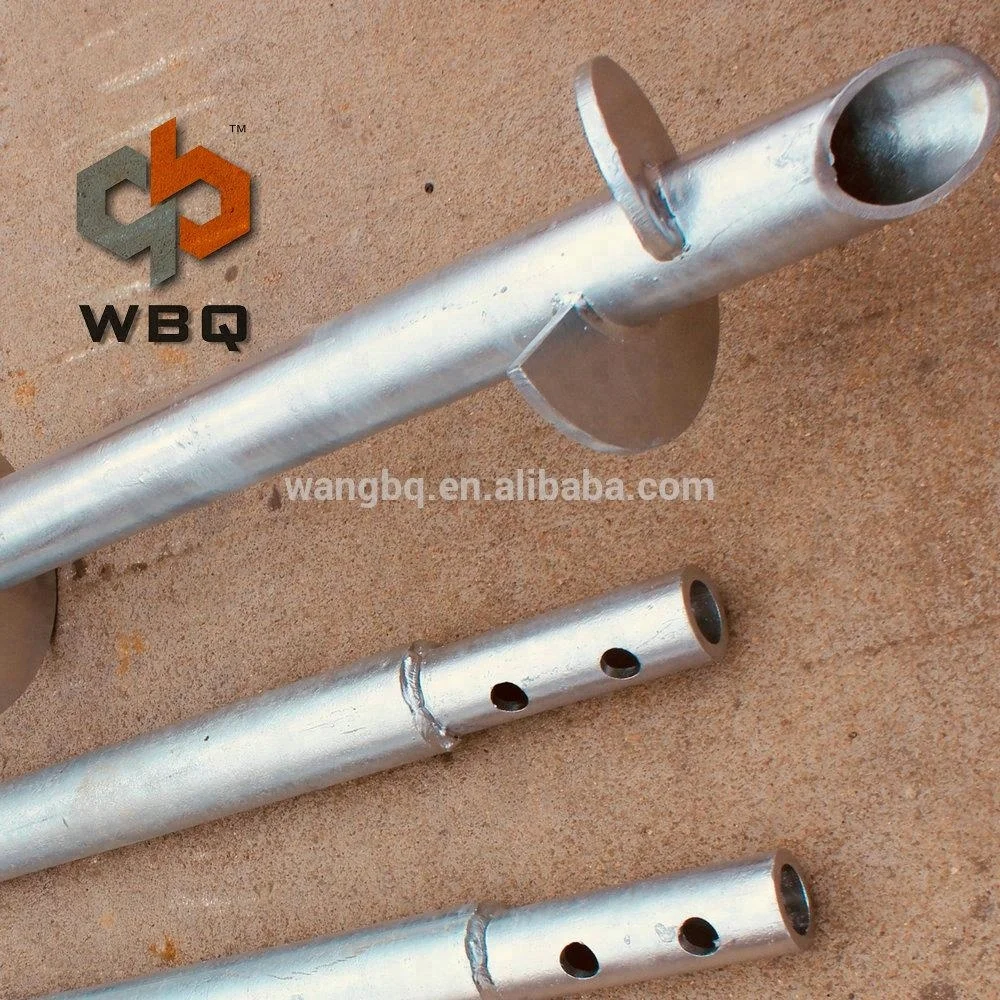 WBQ DD Hot Dip Galvanized Ground Anchor Helical Screw Piles