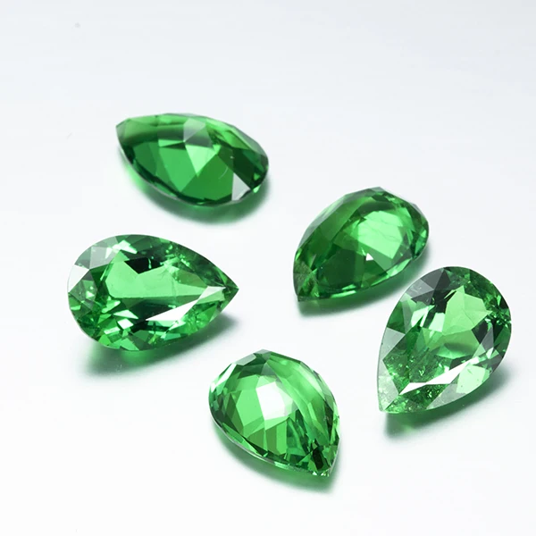 Lab created gemstone same as afghanistan fashion afghan Synthet emerald stone and cut emerald