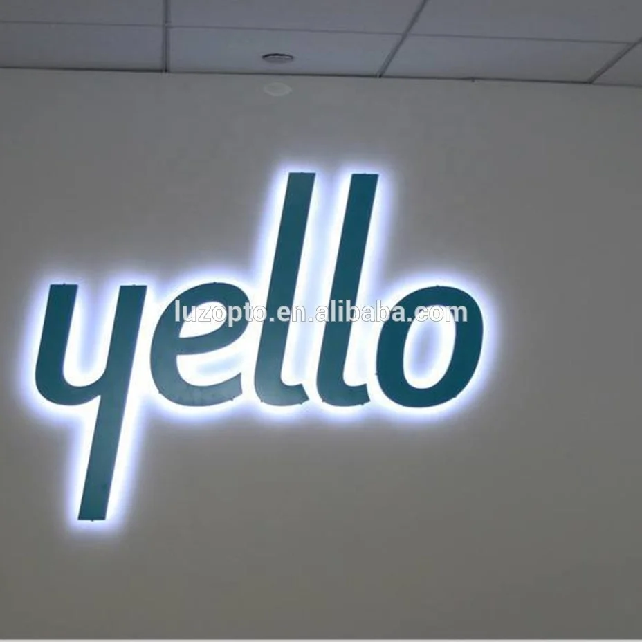 
Custom logo illuminated backlight channel letter led light sign board 