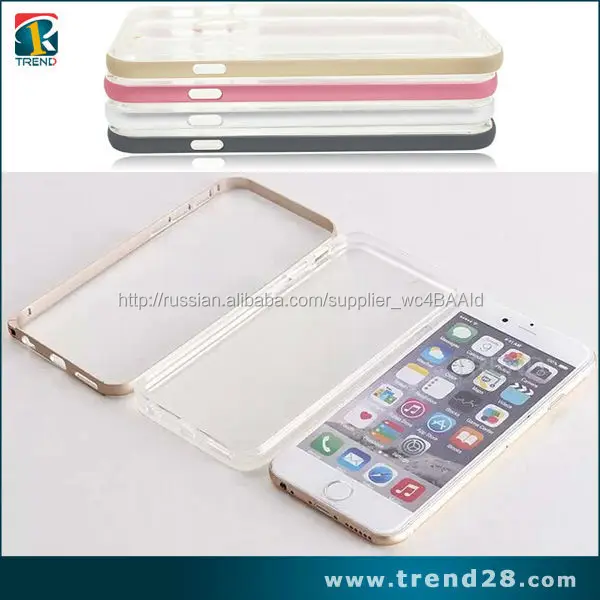 Для iphone 6 s тпу назад металл бампер phone case