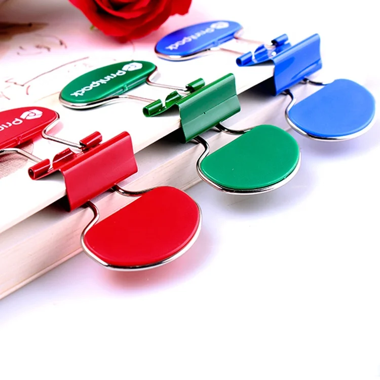 Advertisement Clips Customer Logo  ABS Plastic Sheet Promotional Power Saving Binder Clip 25 mm