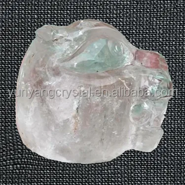 price of natural rock crystal quartz stone jaguar head skull
