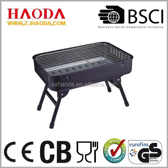 Portable stainless steel charcoal BBQ barbecue grill indoor outdoor hibachi grill for restaurant & parties camping