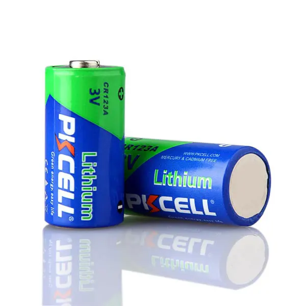 PKCELL 5 Years 1400mAh  3.0Volt CR123A camera battery cr123a lithium battery cr17345 cr123a